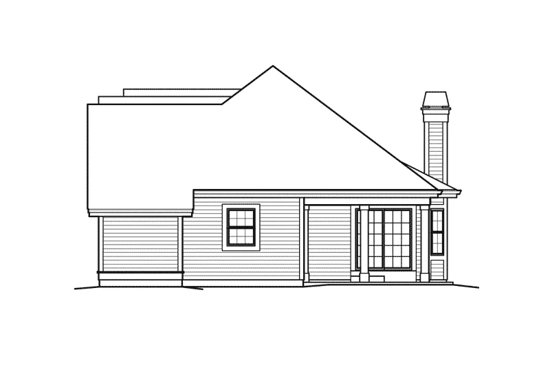 Ranch House Plan Right Elevation - Woodfield Manor Country Home 007D-0212 - Shop House Plans and More