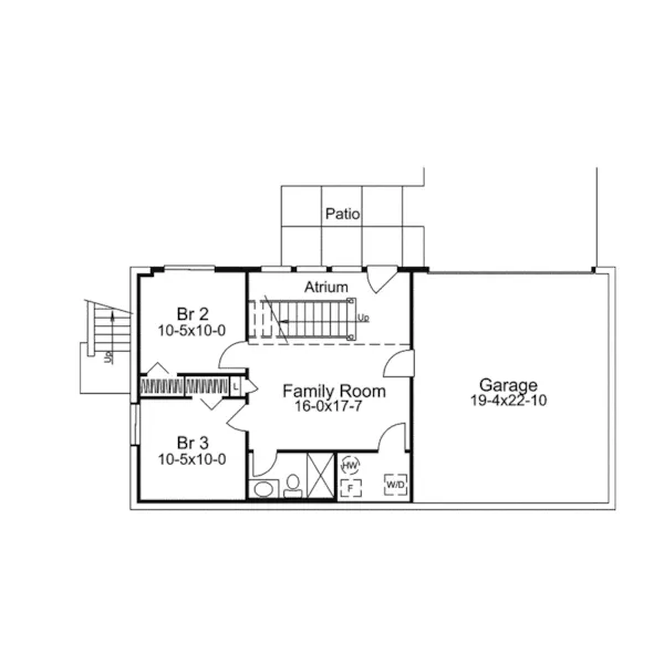 Vacation House Plan Lower Level Floor - Lake Argyle Waterfront Home 007D-0214 - Shop House Plans and More