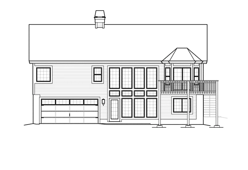 Lake House Plan Rear Elevation - Lake Argyle Waterfront Home 007D-0214 - Shop House Plans and More