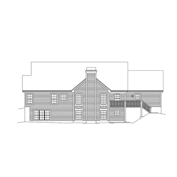 European House Plan Rear Elevation - Nottingham Hill Tudor Home 007D-0215 - Shop House Plans and More