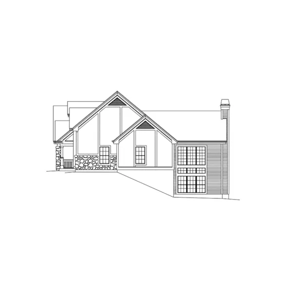 European House Plan Right Elevation - Nottingham Hill Tudor Home 007D-0215 - Shop House Plans and More