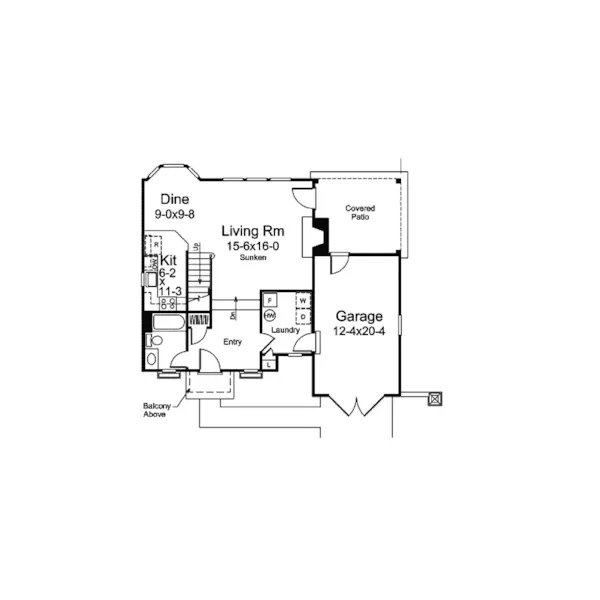 English Cottage House Plan First Floor - Cotswold Cottage Home 007D-0217 - Search House Plans and More