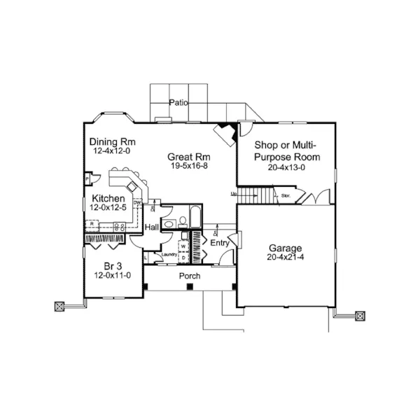 European House Plan First Floor - Waltham Forest Tudor Home 007D-0218 - Shop House Plans and More