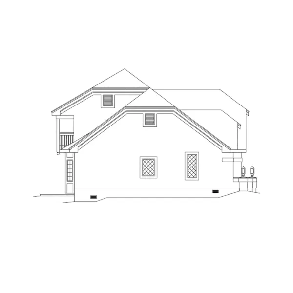 European House Plan Left Elevation - Waltham Forest Tudor Home 007D-0218 - Shop House Plans and More