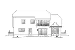 Vacation House Plan Rear Elevation - Waltham Forest Tudor Home 007D-0218 - Shop House Plans and More