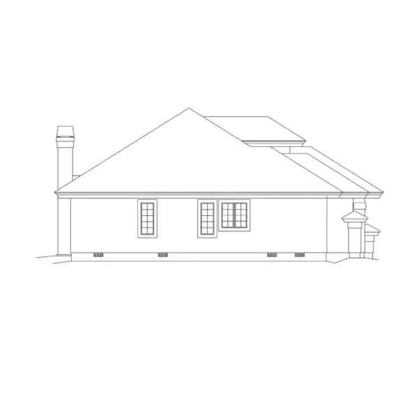 Vacation House Plan Left Elevation - Tampa Springs Sunbelt Home 007D-0219 - Shop House Plans and More