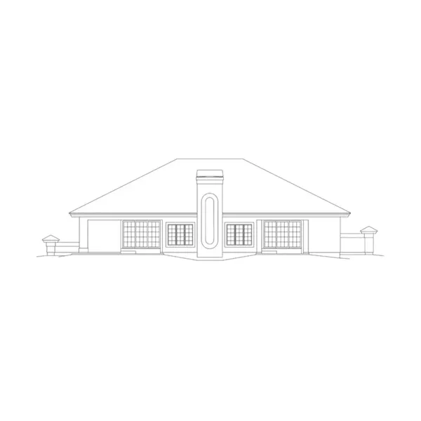 Vacation House Plan Rear Elevation - Tampa Springs Sunbelt Home 007D-0219 - Shop House Plans and More