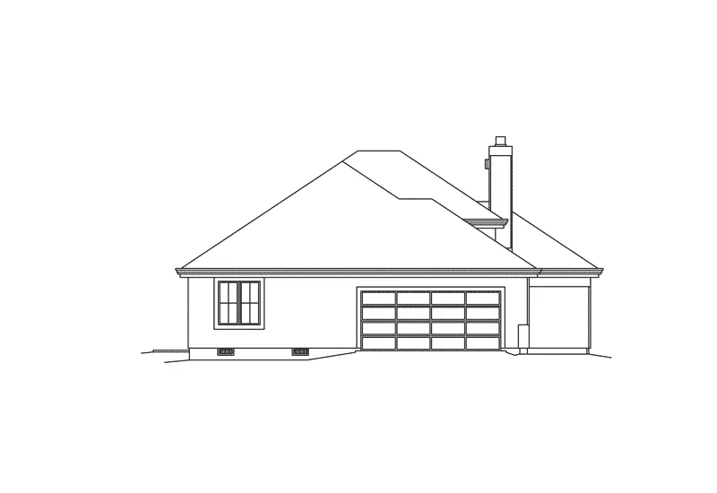 Modern House Plan Left Elevation - St. Catherine Sunbelt Home 007D-0220 - Shop House Plans and More