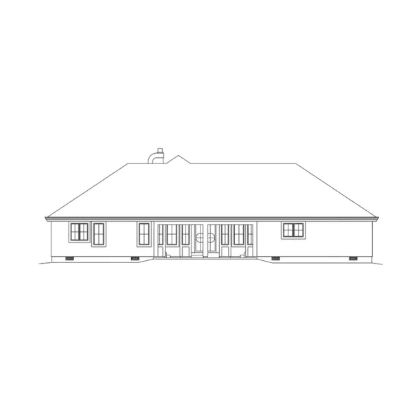 Sunbelt House Plan Rear Elevation - St. Catherine Sunbelt Home 007D-0220 - Shop House Plans and More