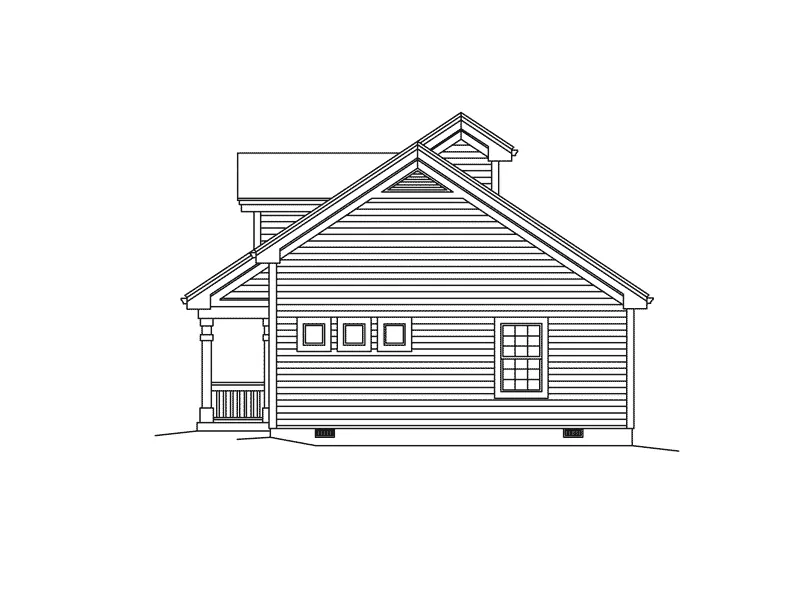 Ranch House Plan Right Elevation - Windbriar Place Duplex Home 007D-0223 - Shop House Plans and More
