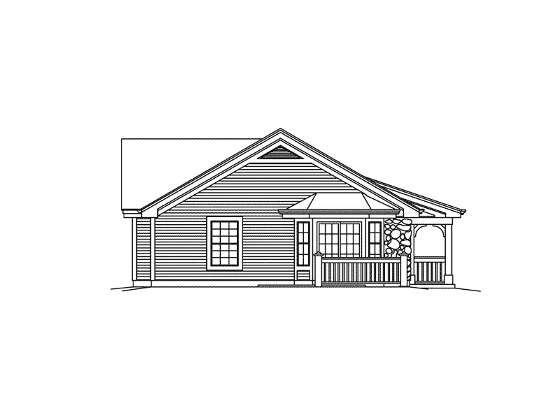 Country House Plan Left Elevation - Stoneside Manor Duplex Home 007D-0224 - Shop House Plans and More