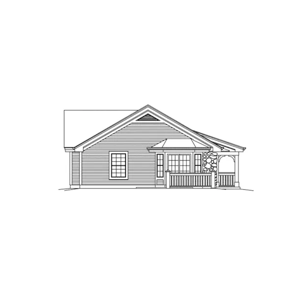 Multi-Family House Plan Left Elevation - Stoneside Manor Duplex Home 007D-0224 - Shop House Plans and More