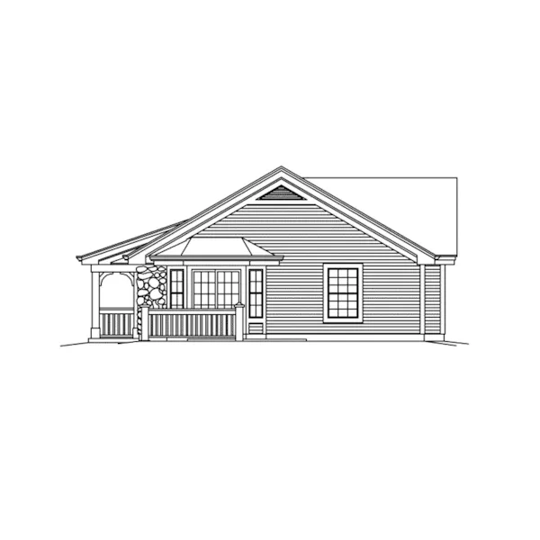 Multi-Family House Plan Right Elevation - Stoneside Manor Duplex Home 007D-0224 - Shop House Plans and More