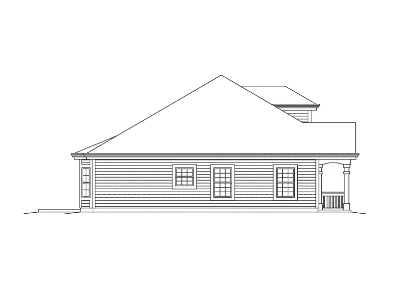 Ranch House Plan Left Elevation - Ladue Manor Duplex 007D-0225 - Shop House Plans and More