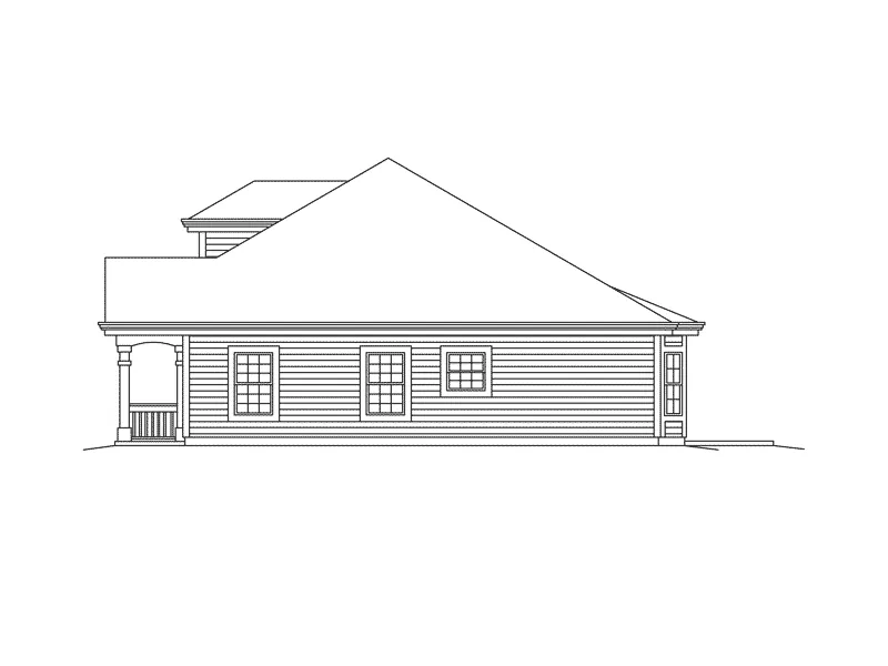 Ranch House Plan Right Elevation - Ladue Manor Duplex 007D-0225 - Shop House Plans and More