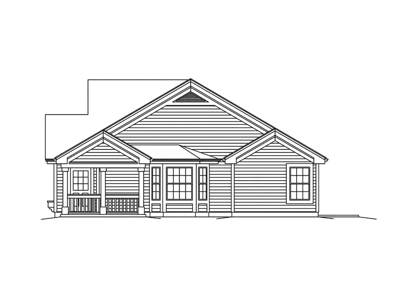 Multi-Family House Plan Left Elevation - Springdale Manor Ranch Duplex 007D-0226 - Shop House Plans and More