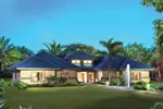 Ranch House Plan Front of Home - Orlando Palms Florida Duplex 007D-0228 - Shop House Plans and More