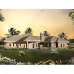 Sunbelt House Plan Front of Home - St. Tropez Ranch Sunbelt Home 007D-0230 - Shop House Plans and More