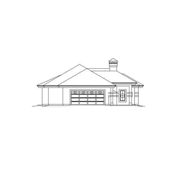 Sunbelt House Plan Left Elevation - St. Tropez Ranch Sunbelt Home 007D-0230 - Shop House Plans and More