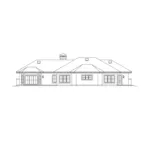 Sunbelt House Plan Rear Elevation - St. Tropez Ranch Sunbelt Home 007D-0230 - Shop House Plans and More