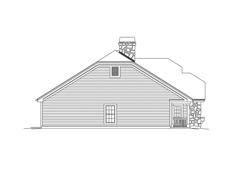 Country House Plan Left Elevation - Maryland Manor Country Home 007D-0232 - Shop House Plans and More