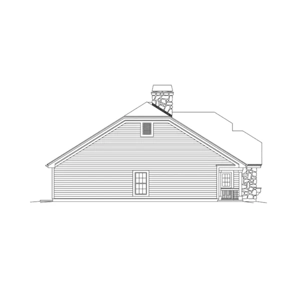 Ranch House Plan Left Elevation - Maryland Manor Country Home 007D-0232 - Shop House Plans and More