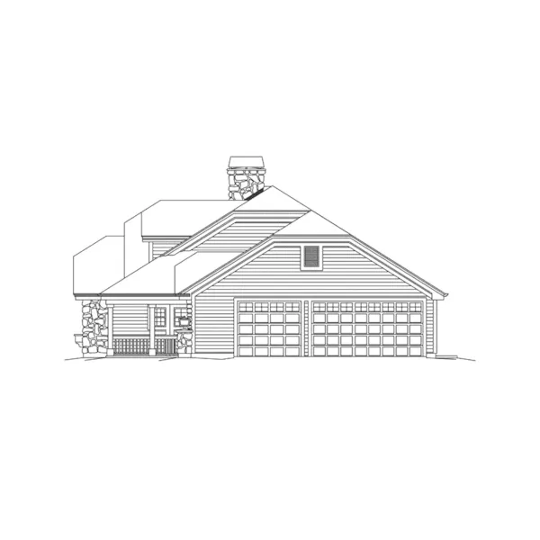 Ranch House Plan Right Elevation - Maryland Manor Country Home 007D-0232 - Shop House Plans and More