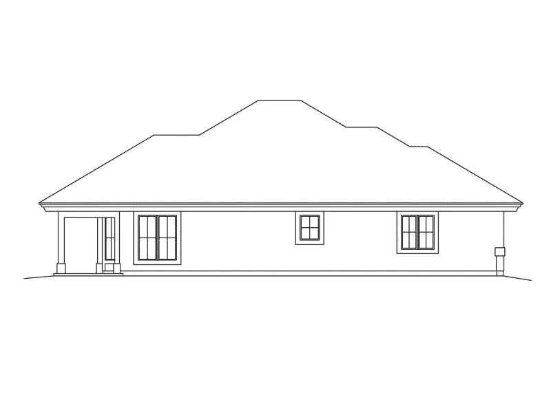 Southwestern House Plan Left Elevation - Yuma Park Narrow Lot Home 007D-0233 - Shop House Plans and More