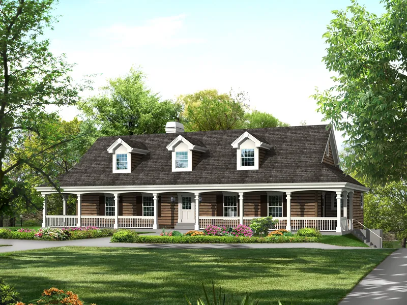 Ranch House Plan Front of Home - Cochepark Manor Country Home 007D-0235 - Search House Plans and More
