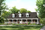 Ranch House Plan Front of Home - Cochepark Manor Country Home 007D-0235 - Search House Plans and More