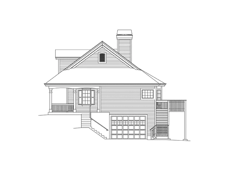 Ranch House Plan Right Elevation - Cochepark Manor Country Home 007D-0235 - Search House Plans and More