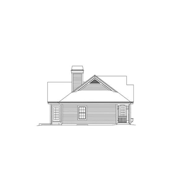 Traditional House Plan Left Elevation - Royalview Atrium Ranch Home 007D-0236 - Shop House Plans and More