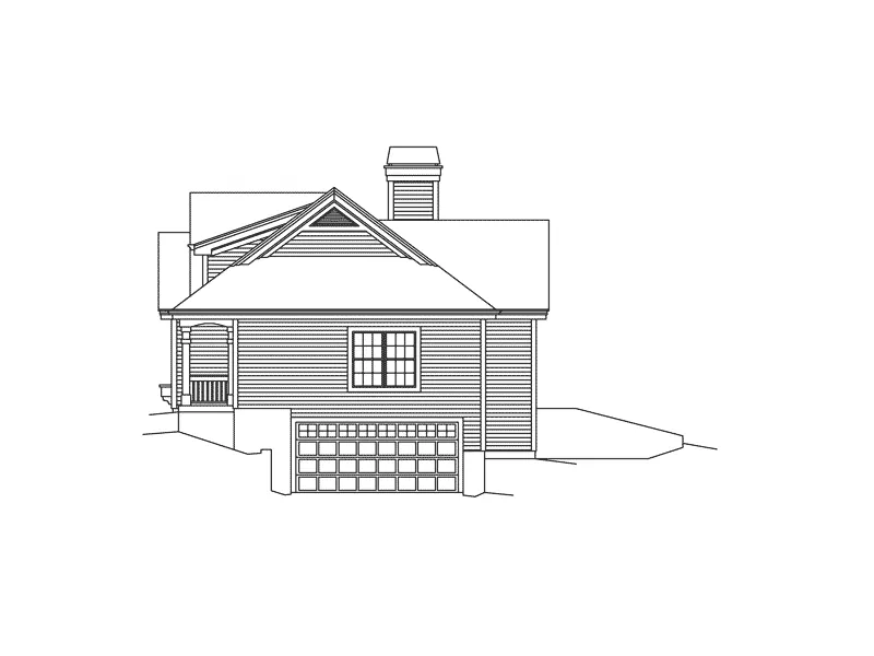 Ranch House Plan Right Elevation - Royalview Atrium Ranch Home 007D-0236 - Shop House Plans and More