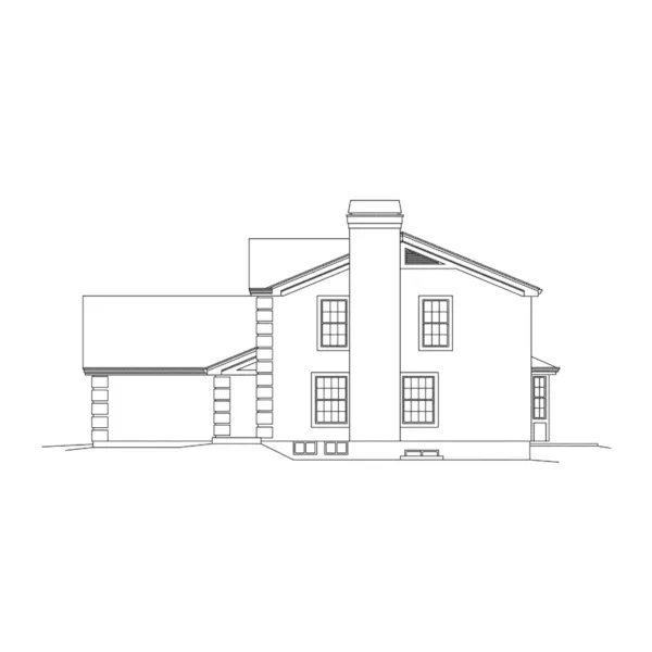 Sunbelt House Plan Right Elevation - Wiseman Park Traditional Home 007D-0237 - Shop House Plans and More