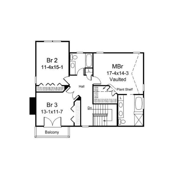 European House Plan Second Floor - Cuddington Forest Narrow Home 007D-0238 - Search House Plans and More