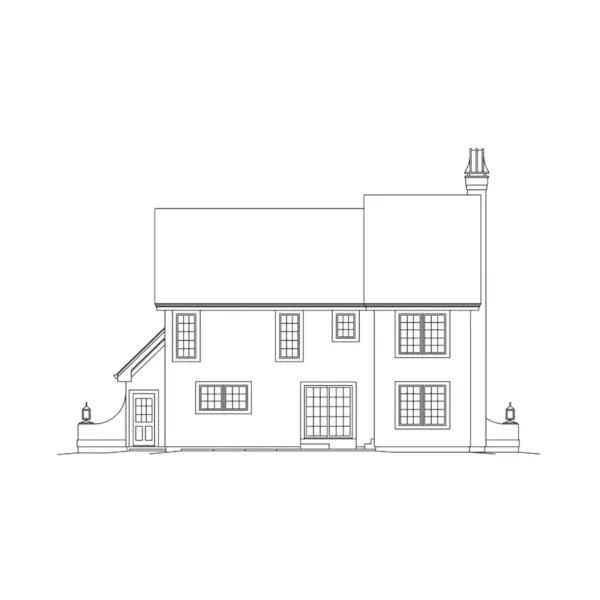 European House Plan Rear Elevation - Cuddington Forest Narrow Home 007D-0238 - Search House Plans and More