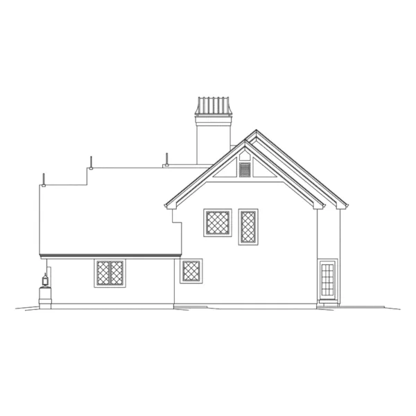 European House Plan Right Elevation - Cuddington Forest Narrow Home 007D-0238 - Search House Plans and More