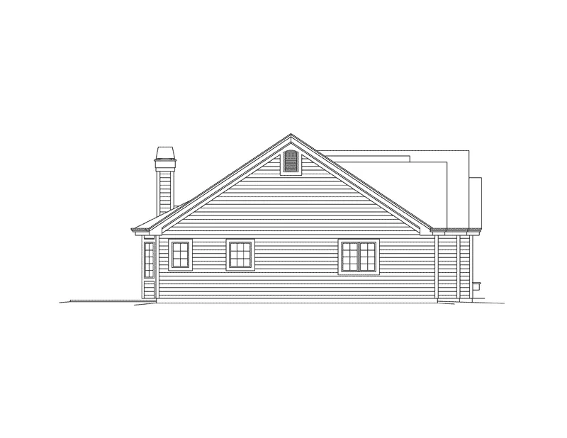 Ranch House Plan Left Elevation - Lynnewood Place Ranch Home 007D-0239 - Shop House Plans and More