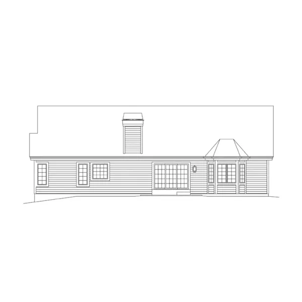 Country House Plan Rear Elevation - Lynnewood Place Ranch Home 007D-0239 - Shop House Plans and More