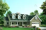 Cabin & Cottage House Plan Front of Home - Amberdale Country Vacation Home 007D-0240 - Search House Plans and More