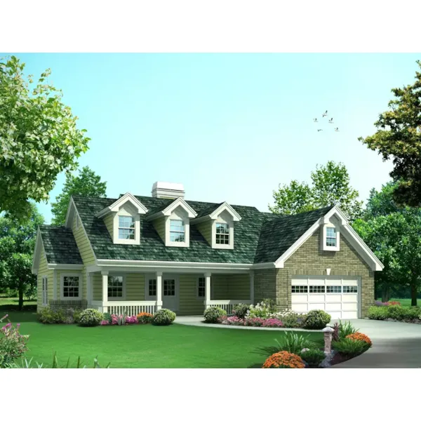 Traditional House Plan Front of Home - Amberdale Country Vacation Home 007D-0240 - Search House Plans and More