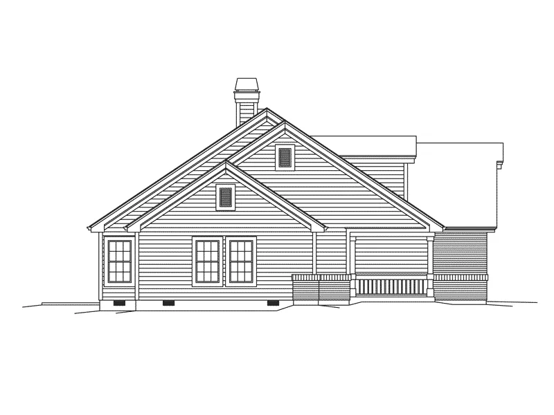 Cabin & Cottage House Plan Right Elevation - Amberdale Country Vacation Home 007D-0240 - Search House Plans and More