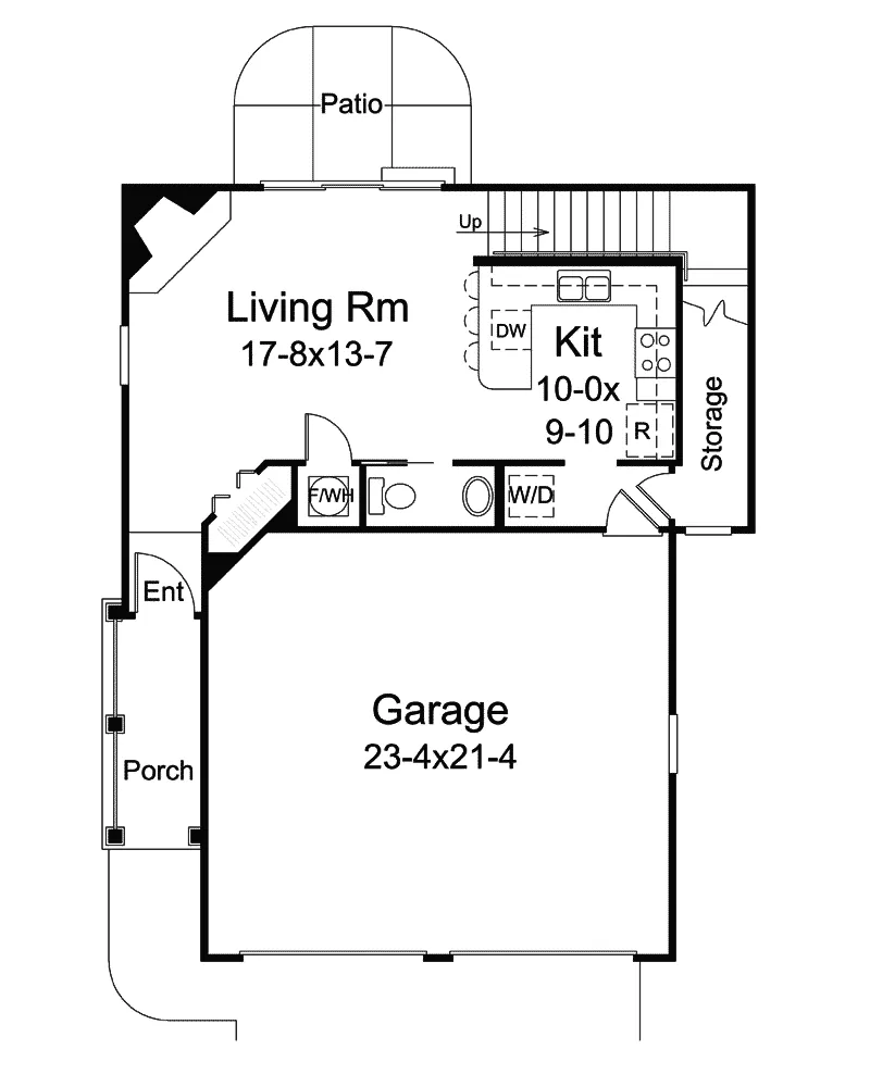 Vacation Home Plan First Floor 007D-0241