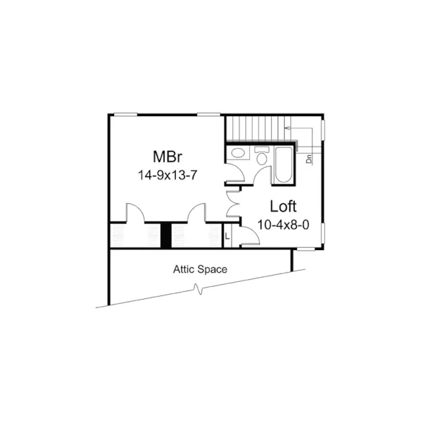 Traditional Home Plan Second Floor 007D-0241