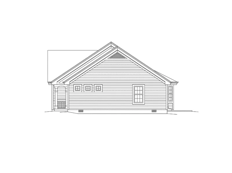 Ranch House Plan Right Elevation - Turnberry Place Ranch Duplex 007D-0243 - Shop House Plans and More