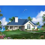 Ranch House Plan Front of Home - Marina Bay Sunbelt Atrium Home 007D-0244 - Shop House Plans and More