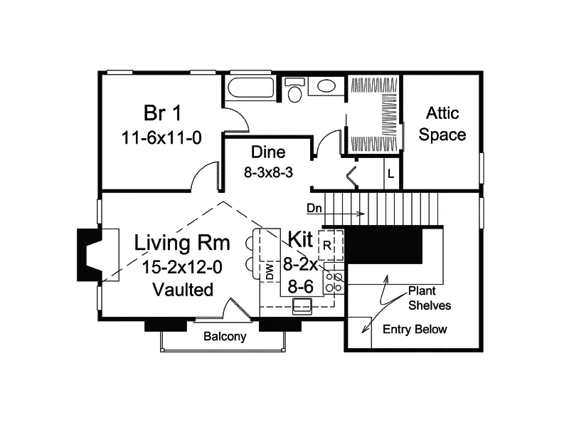 Vacation Home Plan Second Floor 007D-0245