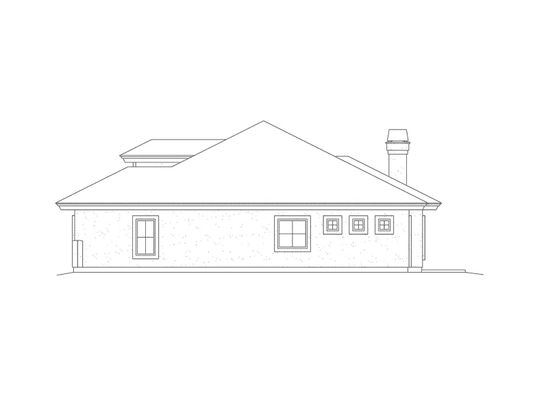 Ranch House Plan Right Elevation - Key Largo Coastal Style Home 007D-0247 - Search House Plans and More