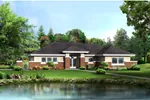 Sunbelt House Plan Front of Home - Prairie Lake Vacation Home 007D-0248 - Shop House Plans and More