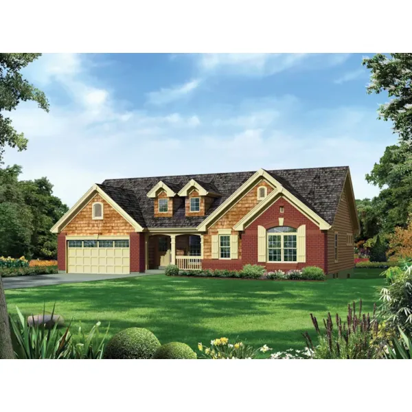 Country French House Plan Front of Home - Craigland Hills Country Home 007D-0249 - Search House Plans and More